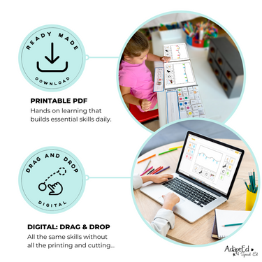 Finish the Pattern: Holiday Lights Adapted Book (Printable PDF + Interactive Digital) Wh Questions - AdaptEd4SpecialEd